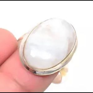 Rainbow Moonstone Silver 925 Ring